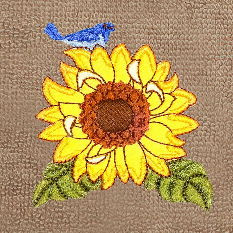 Authentic Hotel and Spa Turkish Cotton Girasol 3PC Multi-Size Embellished Towel Set