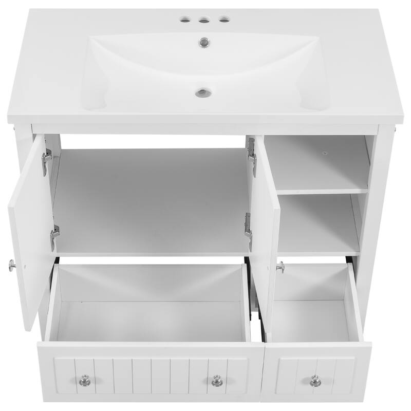 36" Bathroom Vanity with Solid Wood Frame
