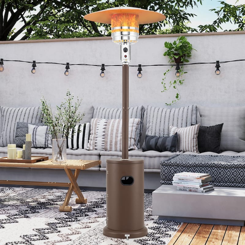 50000 BTU Propane Patio Heater with Round Table Design Adjustable Temperature Control Knob - 32" x 87"