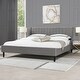 preview thumbnail 116 of 193, Aspen Upholstered Channel Tufted Platform Bed Opal Grey Velvet - California King