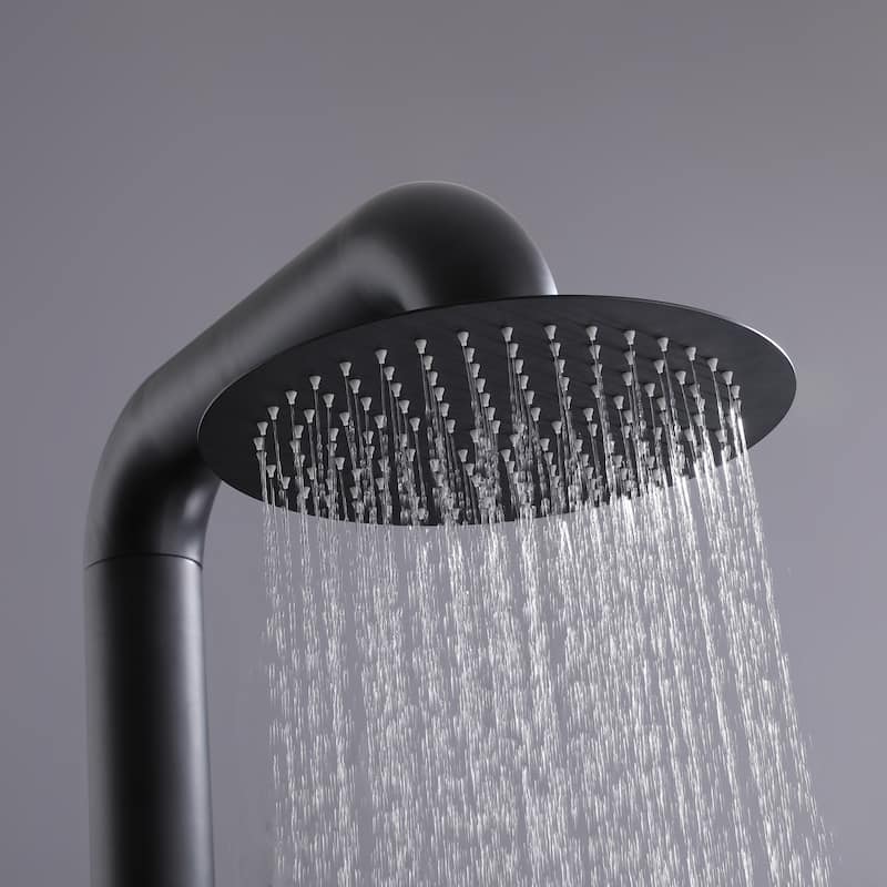 89'' H 304 Stainless Steel Freestanding Outdoor Shower with Detachable Rain Shower Head