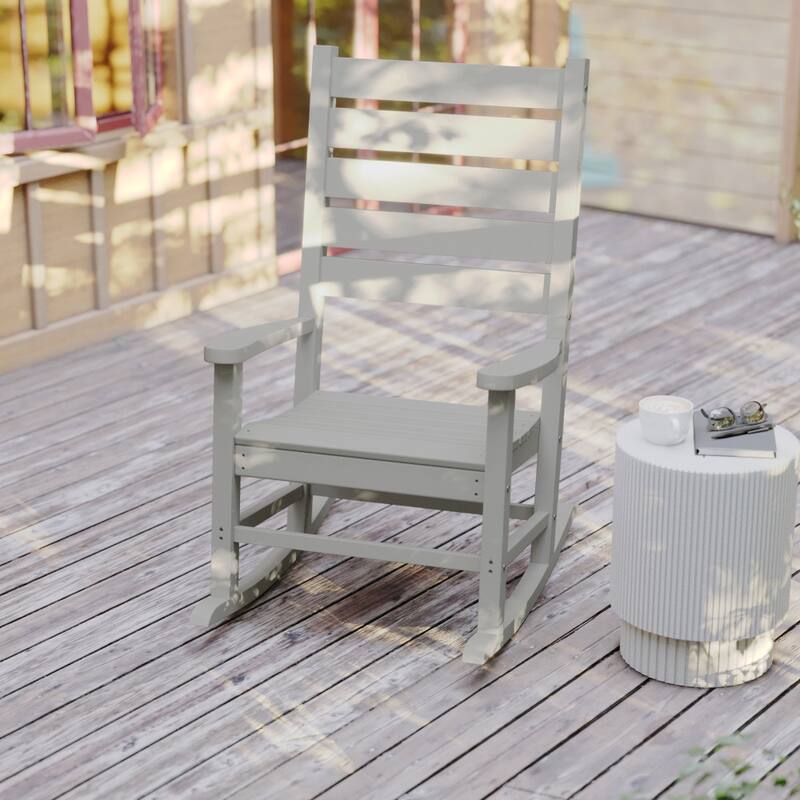 Classic Commercial Grade Outdoor All-Weather HDPE Rocking Chair
