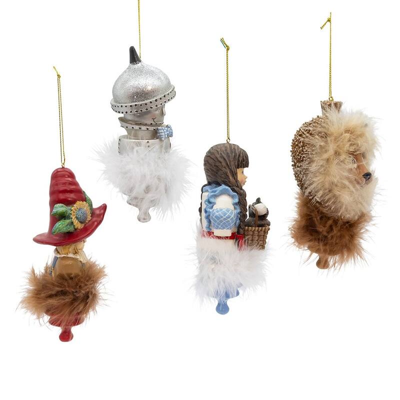Kurt Adler 6-Inch Holly Hats Wizard Of Oz Boxed Set Ornaments