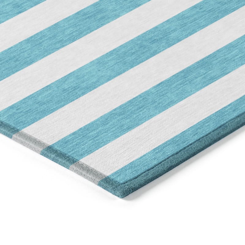 Alvamo Stripe Weather Resistant Blended Style Outdoor Rug - 2' x 3'