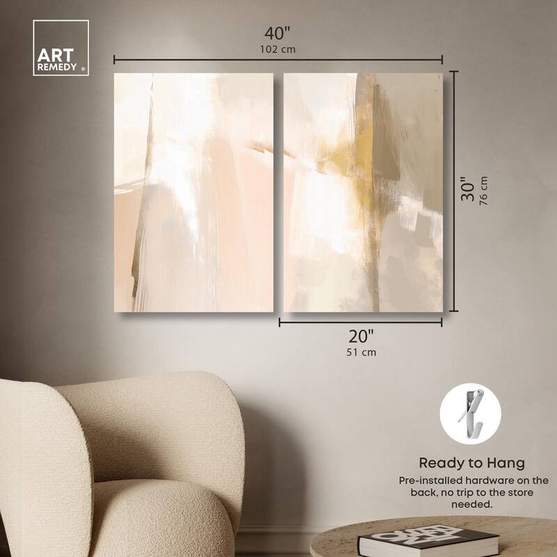 Meditative Hues II Canvas Set of 2 by Art Remedy, Gallery Wrapped