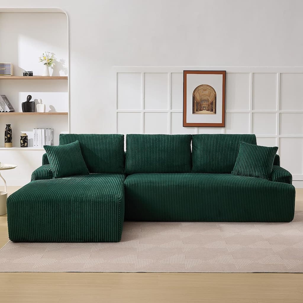 106" Cloud Sectional Couch Modern Modular L Shape Sofa with Chaise Deep Seat