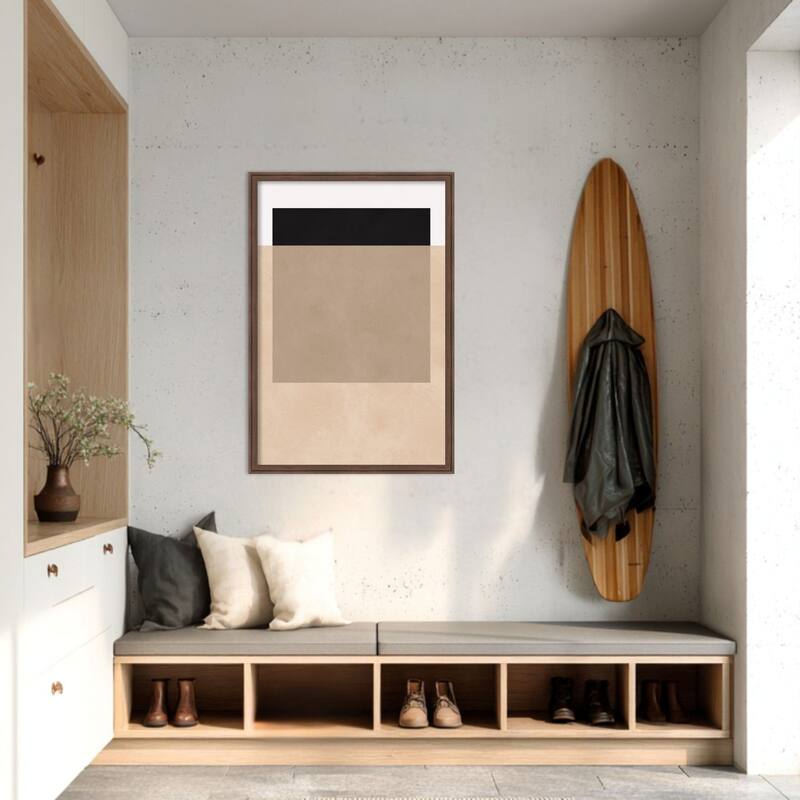 Amanti Art Framed Fabric Pinboard Overlapping geometry 13 by Vitor Costa Printed Bulletin Board - Board Size 24 x 36