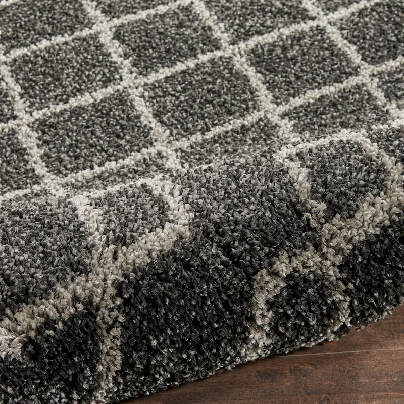Nourison Geometric Moroccan Boho Shag Area Rug