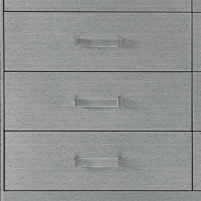 HomeRoots 62" Silver Wood Six Drawer Double Dresser