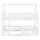 preview thumbnail 8 of 16, Solid Wood Twin Over Twin House Bunk Bed with Fence and Door