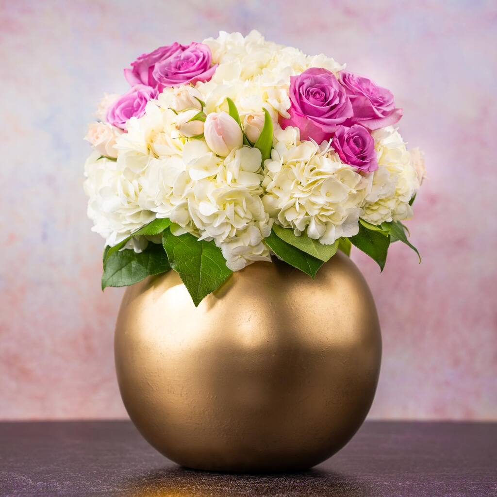 Gold Vase Gold Flower Vase - Decorative Vase, Gold Vases for Centerpieces, Flower Vases, Gold Centerpieces