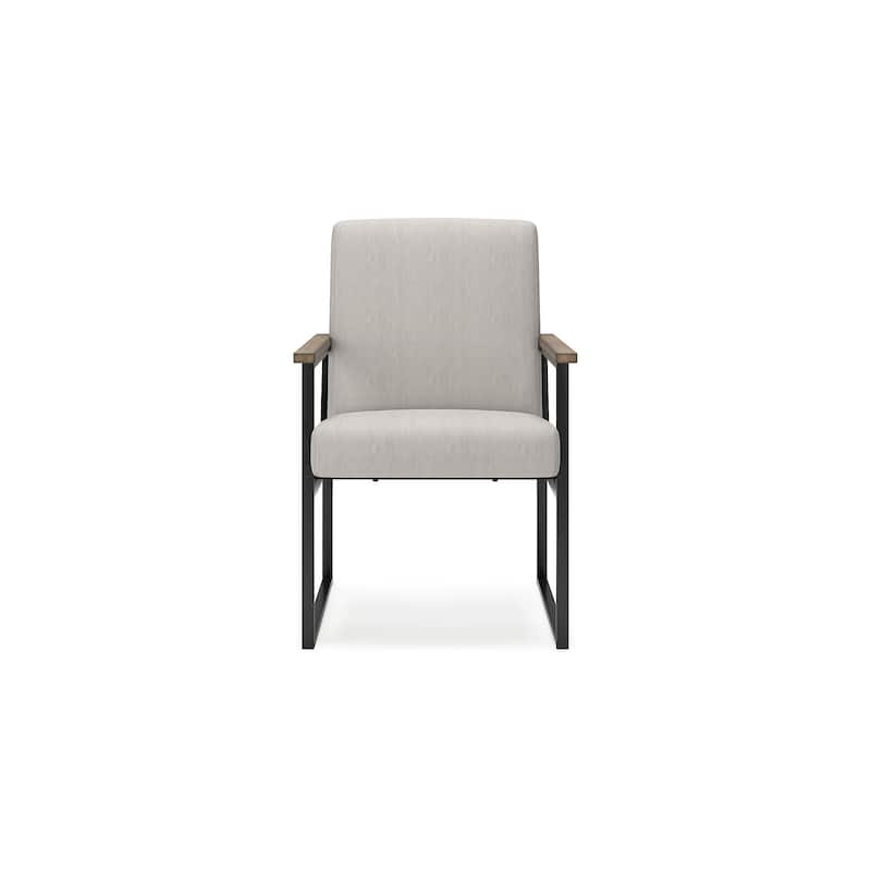 Signature Design by Ashley Montia Light Gray/Brown Home Office Desk Chair - 20.5" W x 24" D x 34.25" H