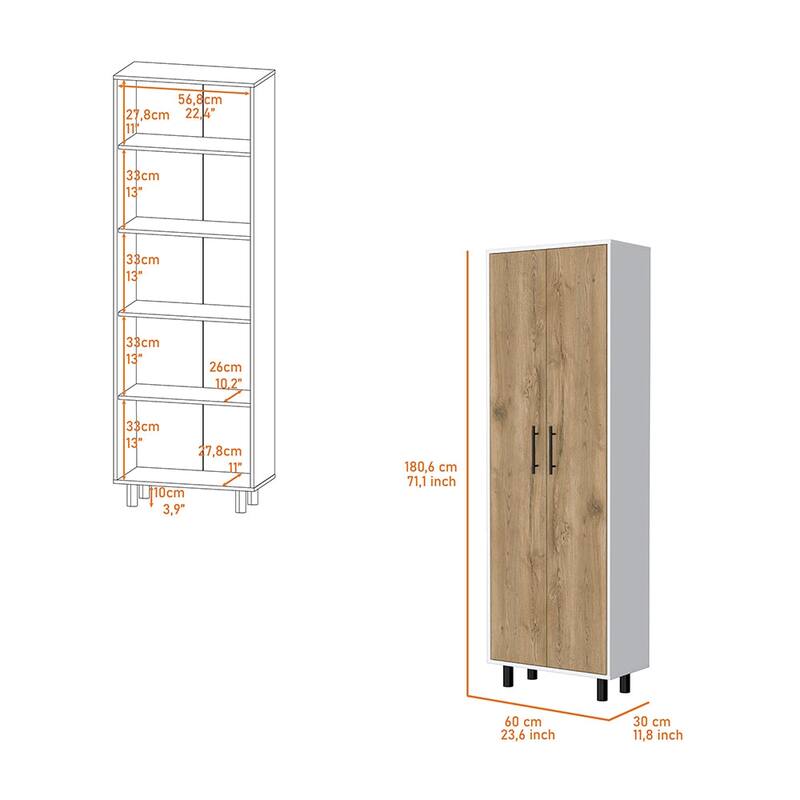 Fagan 2-Door 5-Shelf Kitchen Pantry