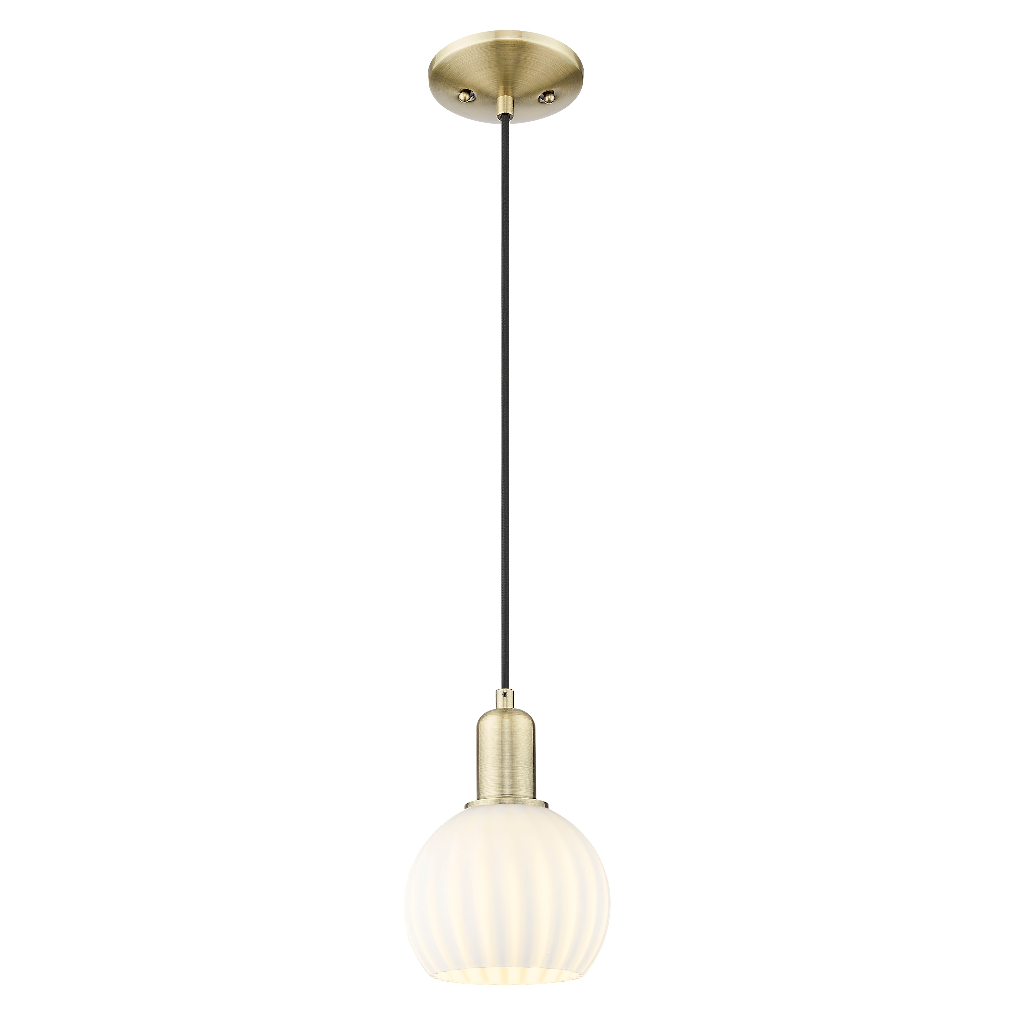 Innovations Lighting Endless Possibilities Arcadia - White Venetian - 1 Light 6" Cord Hung Mini Pendant