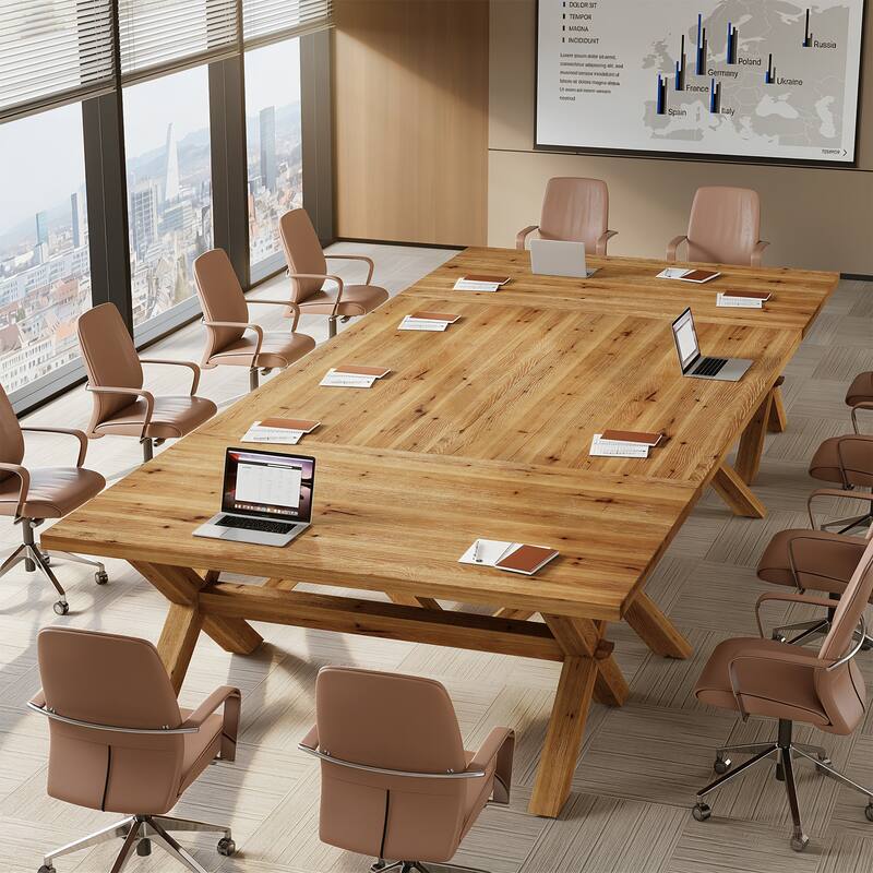 5.24 ft Wood Conference Table with Large Tabletop