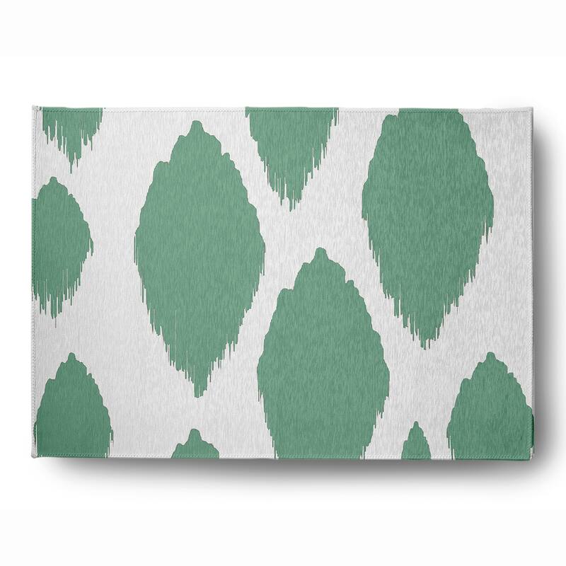 Web of Ikat Soft Chenille Rug - 5' x 7' - Light Green