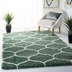 preview thumbnail 6 of 164, SAFAVIEH Hudson Shag Ogee Trellis 2-inch Thick Area Rug 4' x 6' - Light Green/Ivory - Rectangle