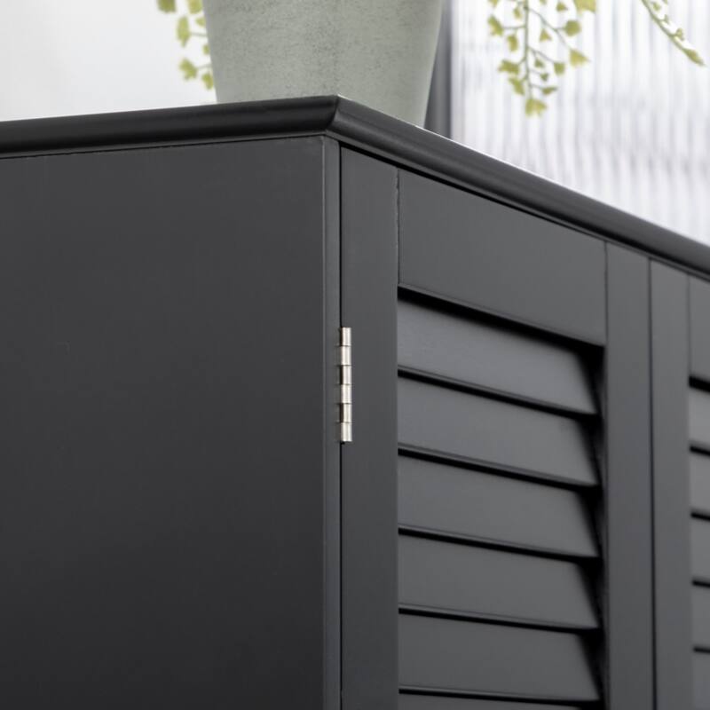 Freestanding Bathroom Linen Cabinet with 2 Cabinets and Countertop, Bathroom Floor Cabinet