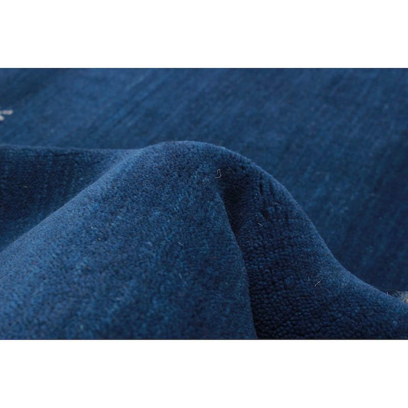 Kashkuli Gabbeh Blue Rug 4'10" x 4'9" - 4'10 x 4'9