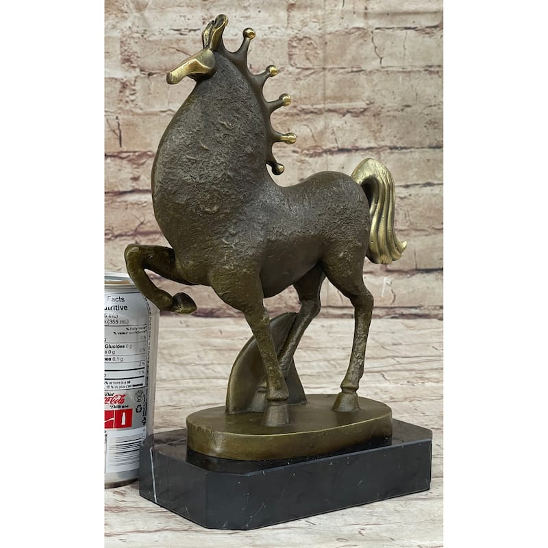 Abstract Surreal Imitative Horse Bronze Figure Statue Sculpture Original Art By Milo