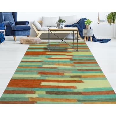 Winchester Flatweave Adron Rust/Ivory Rug - 6'4" x 9'8"
