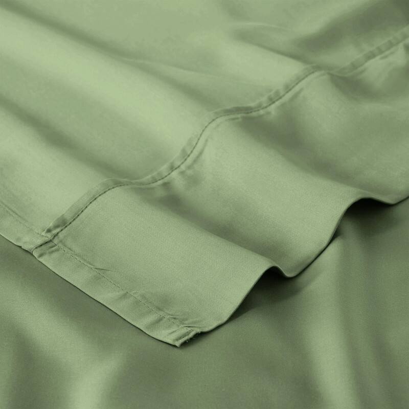 Blue Nile Mills 4 Piece Rayon From Bamboo Sheets 300 Thread Count - Solid Deep Pocket