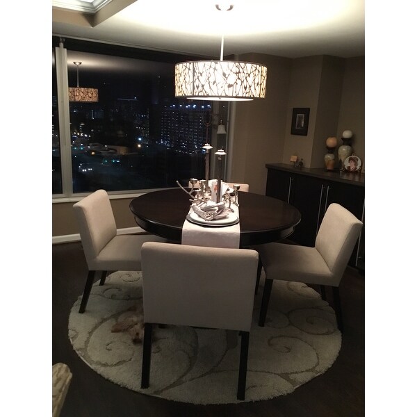 Shop Calvin Klein Stanton Walnut Finish Solid Wood And Fabric Dining Arm Chair Overstock 12899690