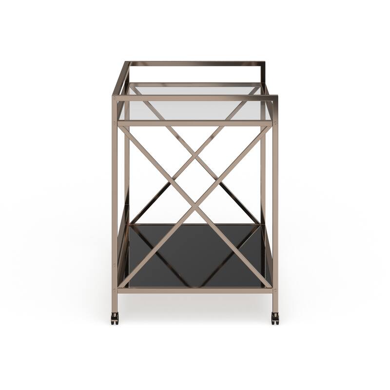 SEI Furniture Munchofen Metal Gold Bart Cart