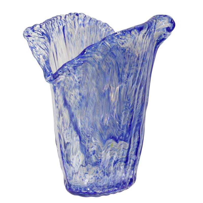 StyleCraft Dea Vase - Transparent Graniglia Blue - Blue