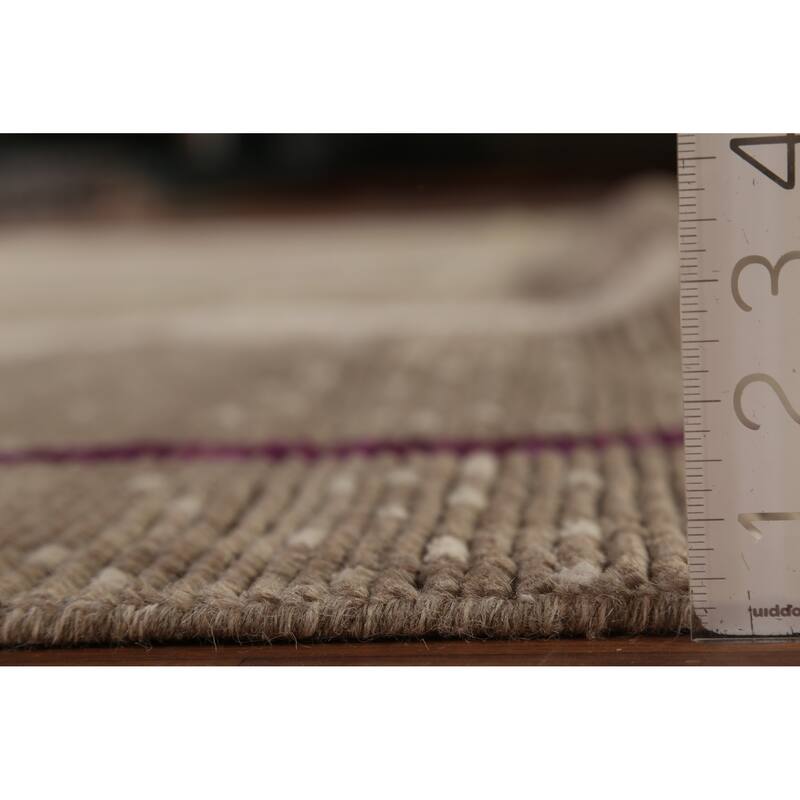 Earth Tone Moroccan Large Area Rug Handmade Beige Wool Carpet - 9'10"x 14'5"