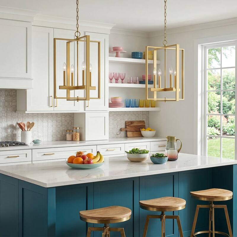 Acroma 4-light Modern Geometric Lantern Chandelier