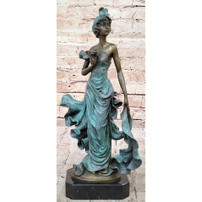 Las Vegas Follies Entertainer Showroom Actress Genuine Bronze Sculpture By Patoue