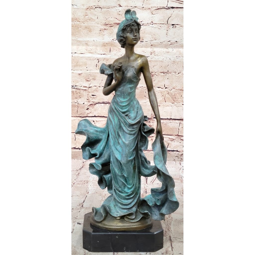 Las Vegas Follies Entertainer Showroom Actress Genuine Bronze Sculpture By Patoue