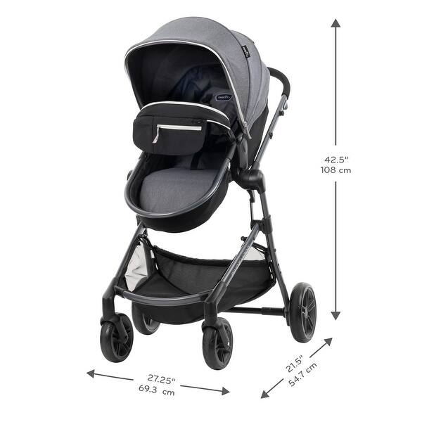 dimension image slide 1 of 2, Pivot Vizor Travel System with LiteMax Infant Car Seat