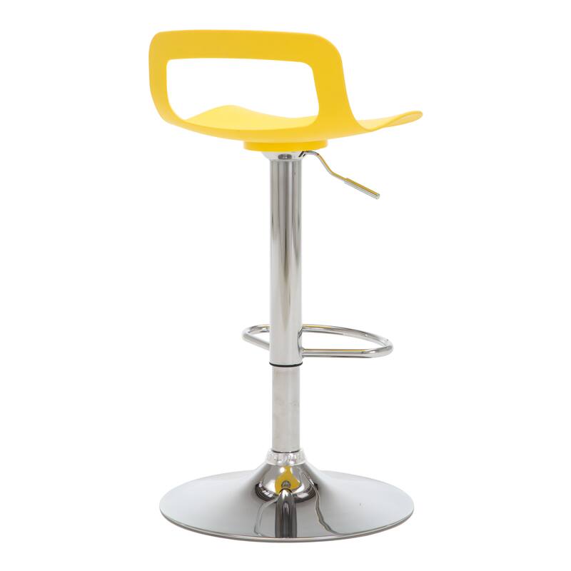 Adjustable Barstools Airlift Counter Bar Pub Height Stools with Plastic Seat Set of 2