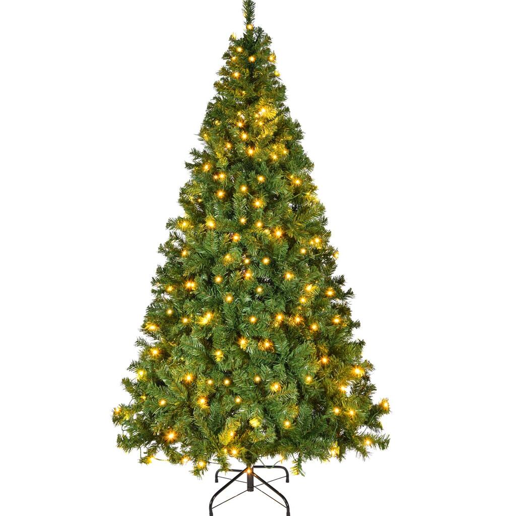 Pre-Lit Artificial 7.5ft Christmas Tree with 450 Clear Incandescent Mini Lights