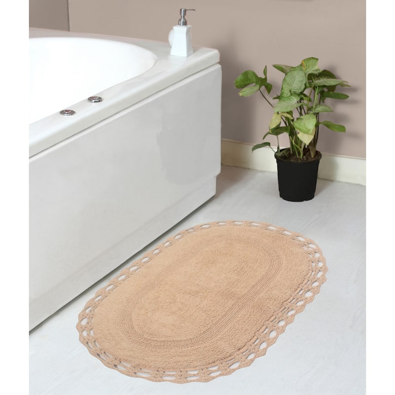 Hampton Contour Rug, Cotton Soft, Water Absorbent, Non Slip U Shape Contour Rug Machine Washable 20"x20" Contour