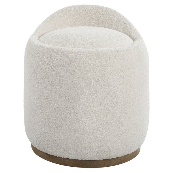 slide 2 of 10, Uttermost Swirl Swivel Sheepskin Ottoman