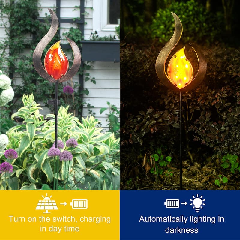 Adeco Garden Solar Lights Pathway Stake