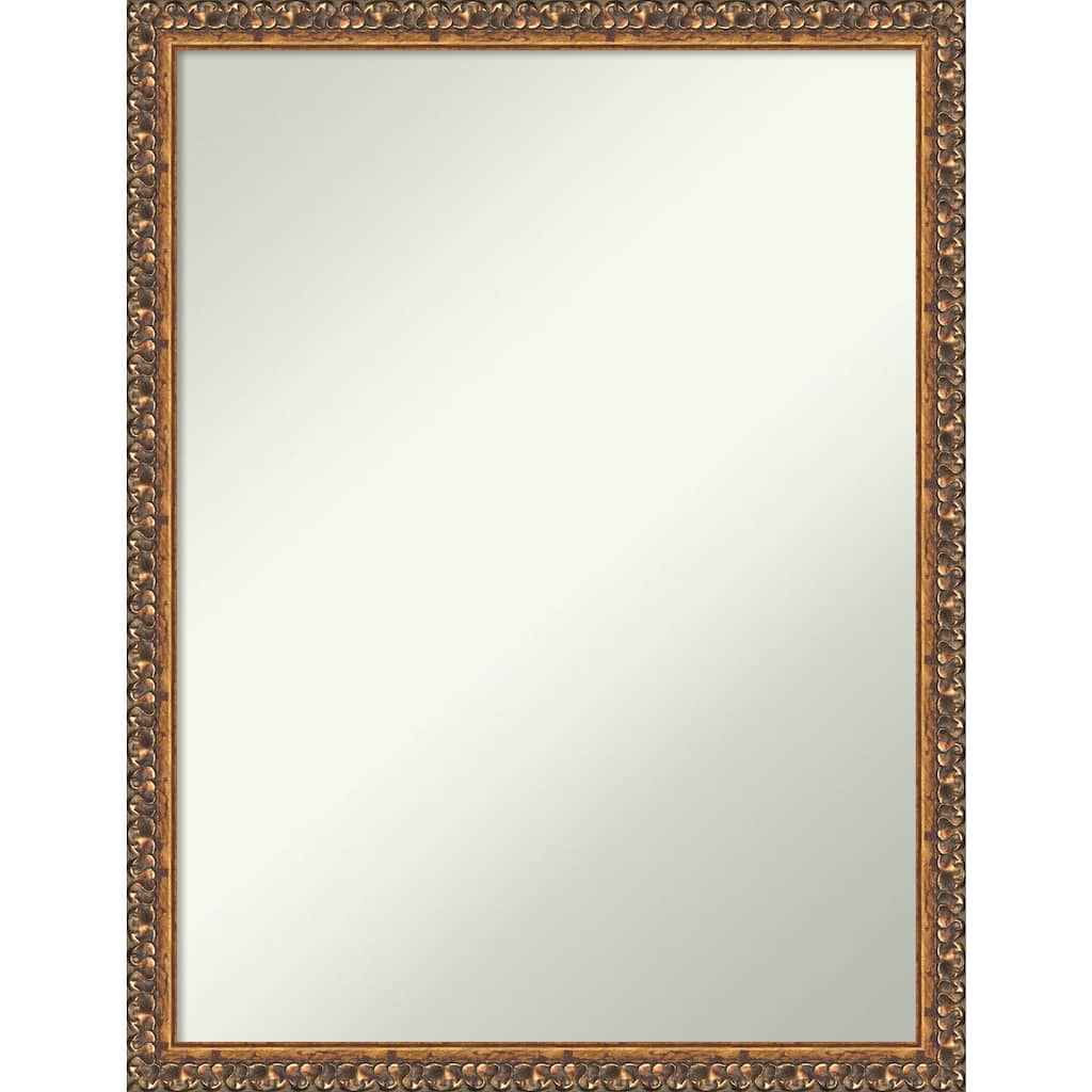 Non-Beveled Wood Wall Mirror - Antique Bronze Frame