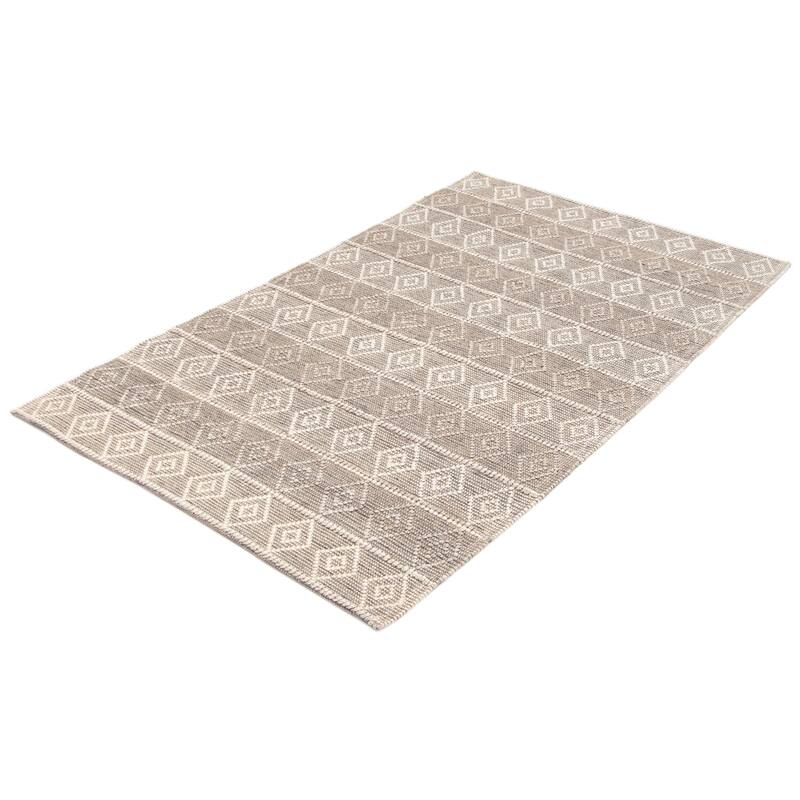 ECARPETGALLERY Braid weave Sienna Brown Wool Rug - 5'2 x 8'8