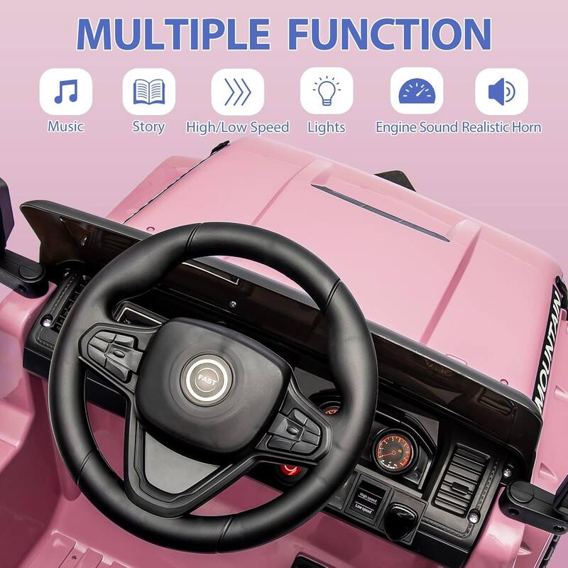 Electric Toy Car, 12V Kids Ride on Car with Remote Control Best Gift for Boys Girls, Pink