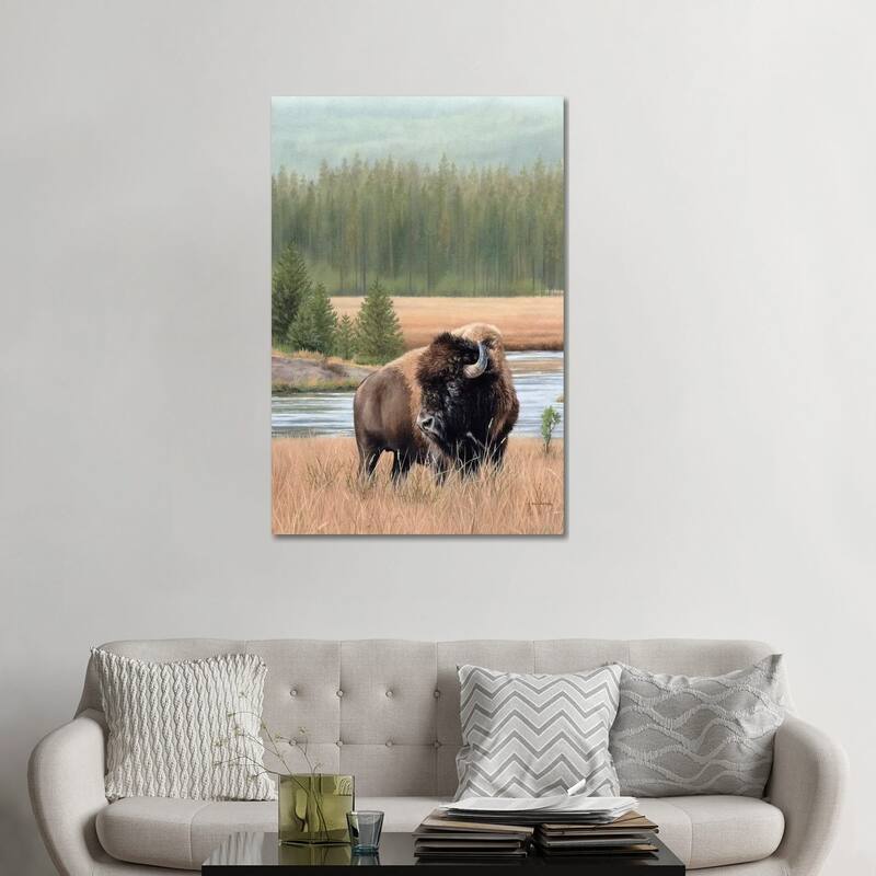 iCanvas "American Bison" by Rachel Stribbling Canvas Print - 48x32x1.5