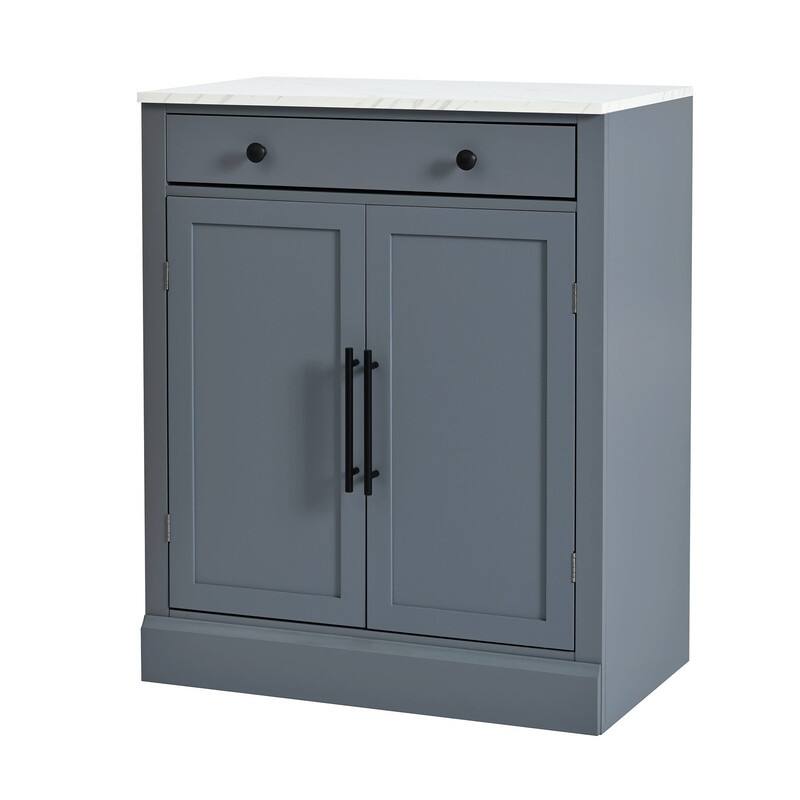 Freestanding Kitchen Pantry Cabinet,Buffet Food Storage Cabinet with Drawers and Adjustable Shelves (Set of 2)