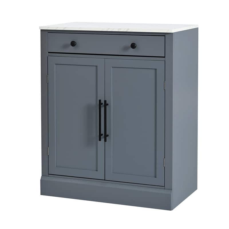 Freestanding Kitchen Pantry Cabinet,Buffet Food Storage Cabinet with Drawers and Adjustable Shelves