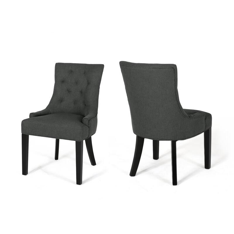 Modern Dining Chairs with Quilted Diamond Back, Tilting Arms and Upholstered Seat, for Dining Rooms, Set of 2