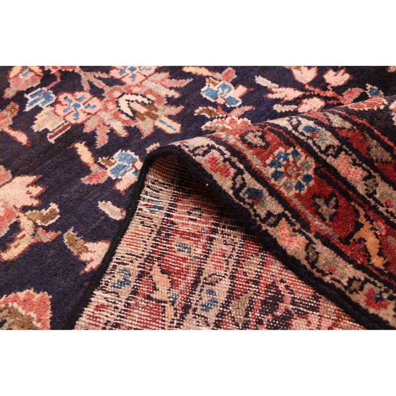 ECARPETGALLERY Hand-knotted Andelz Dark Navy Wool Rug - 3'0 x 8'7