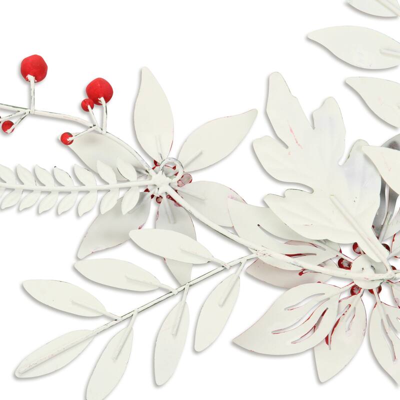 Clara Holiday Poinsettia Metal Floral Arrangement