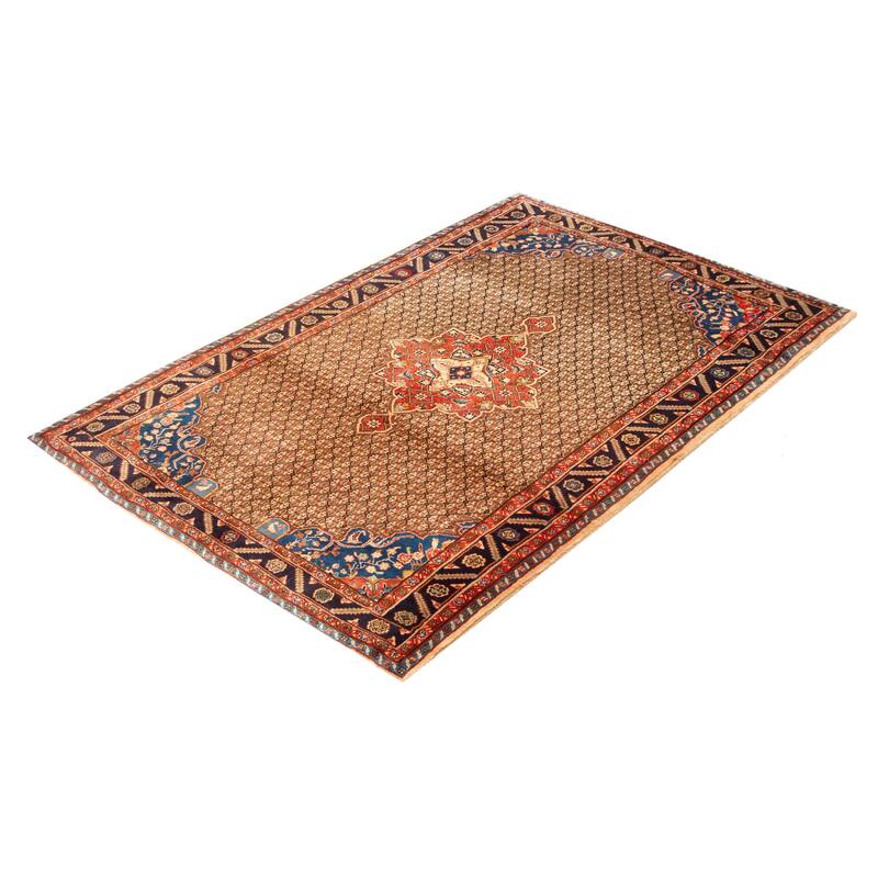 ECARPETGALLERY Hand-knotted Anatolian Vintage Brown Wool Rug - 5'1 x 8'0