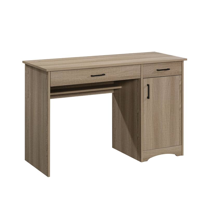 Wood Computer Desk with Multifunctional Storage - Light brown